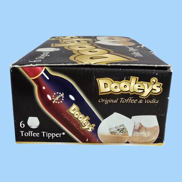 Dooley's Original Toffee Tipper Shot Round Bottomed Glasses Set Of 6 in Box - Picture 10 of 14
